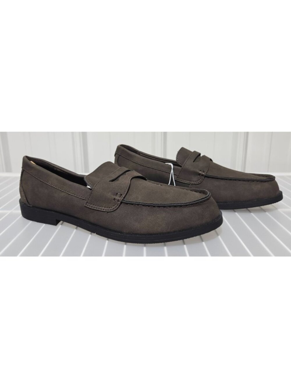Goodfellow Orson Dark Brown Faux Suede Casual Dress Penny Loafers -- Men's 11.5